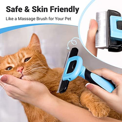 MIU COLOR Pet Grooming Brush, Deshedding Tool for Dogs & Cats, Blue - Image 5