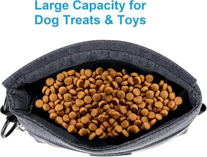 Viklluyr Dog Treat Pouch Bag with Magnetic Closure, Dog Food Carrier with Removable Inner Pocket, Perfect Dog Training Bag for Agility Training - Including Carabiner - Image 5