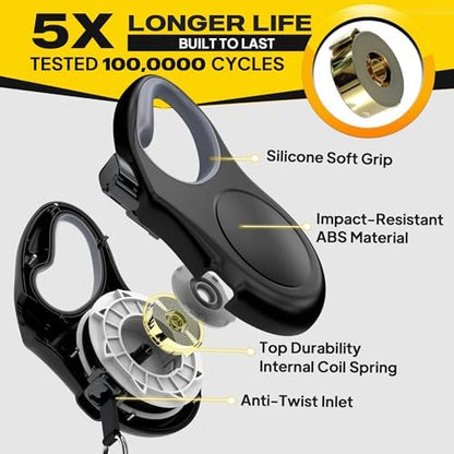 Fida Heavy Duty Retractable Dog Leash,16 ft Dog Walking Leash for Small Medium Dogs up to 44 lbs, Tangle Free. (Medium, Black) - Image 4