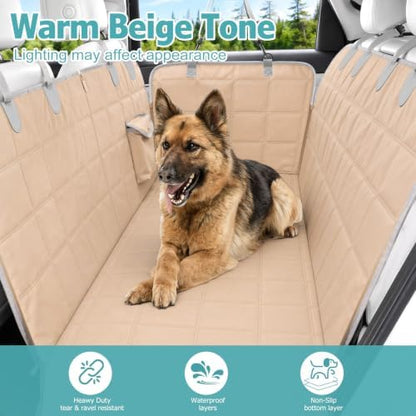 Bark Lover Dog Car Seat Covers for Back Seat, Waterproof Car Seat Protector for Dogs Hammock for Cars Trucks SUV, Full Coverage Protection for Your Vehicle Interior - Image 3