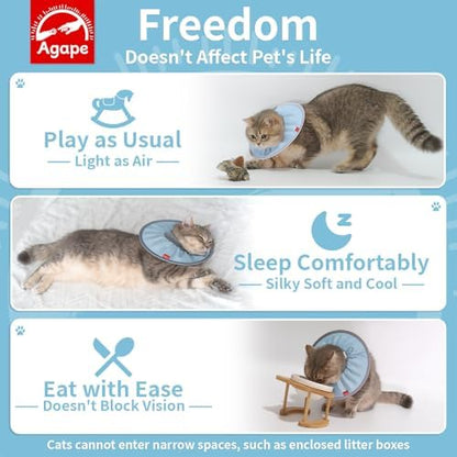 Agape Summer Soft Cat Cone, Lightweight Collar to Stop Licking & Scratching - Image 3