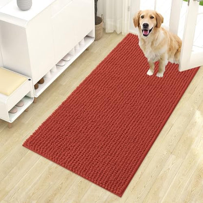 OLANLY Dog Door Mat for Muddy Paws 44x24, Extra Absorbent Chenille Mud Mat by OLANLY