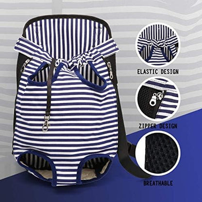 Dog Carrier Comfortable Legs Out Front Pet Carrier Backpack Cat Puppy Tote Holder Bag with Shoulder Strap and Sling for Outdoor Hiking Camping Cycling - Image 3