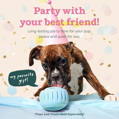 WOOF Pupsicle Interactive Dog Ball Toy for Dogs Small 10-25 lbs - Blue - Image 2