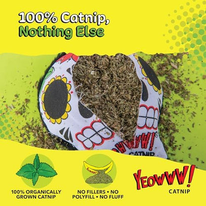 Yeowww! Catnip La CAT-rina Toy for Cats - Día de Los Muertos Design - Made in the USA - Stuffed with Organically Grown Catnip - Image 3