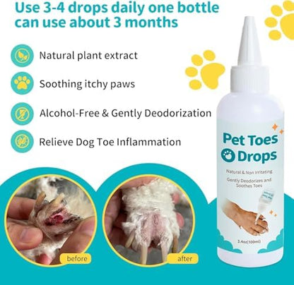 Dog Paw Cleaning Solution,3.4 FL Oz Pet Paw Cleaner,Dog Paw Cleaner, Pleasant Smell Dog Foot Cleaner, Deep Clean Paw Cleaner for Dogs and Cats,No Rinse Dog Paw Washer - Image 2