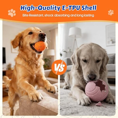 Interactive Dog Toys Ball with Chew-Resistant E-TPU Material, Smart Automatic Rolling Ball Toys for Small, Medium & Large Dogs, 2 Modes Rechargeable Moving Bouncing Dog Ball - Image 5