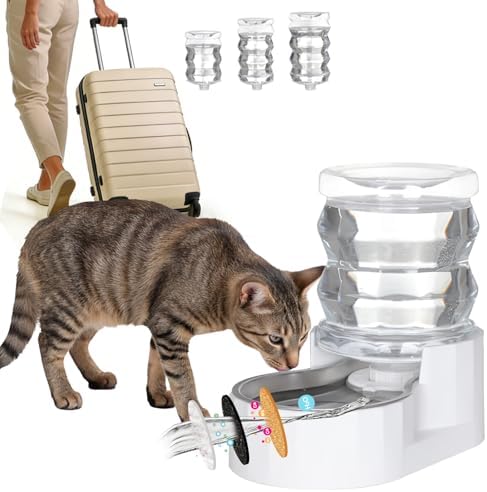 RIZZARI 4L Gravity Cat Water Dispenser: Filtered Water for Kittens by RIZZARI