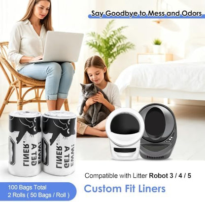 Cat Litter Box Liners Bag Compatible with Litters Box Robot Model 5/4/3 - Image 2