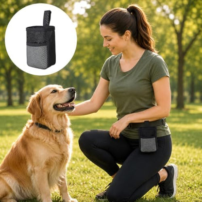Black Portable Small Dog Treat Pouch, Treat Bag for Dog Training - Image 5