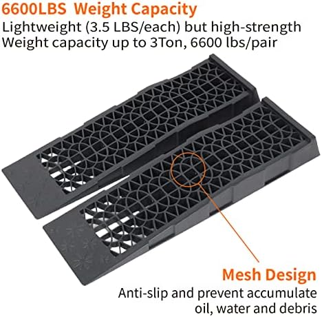 OULEME Low Profile Car Service Ramp, for Oil Changes & Maintenance, 4 Pack - Image 4