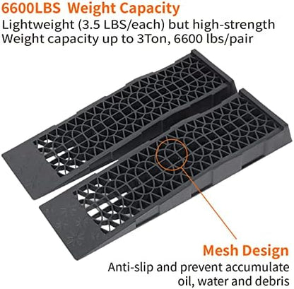 OULEME Low Profile Car Service Ramp, for Oil Changes & Maintenance, 4 Pack - Image 4