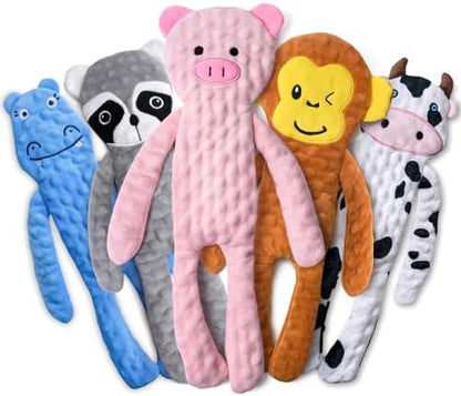 SHARLOVY No Stuffing Dog Toys 5 Pack, Crinkle Interactive Dogs Toy for Boredom, Puppy Toys for Teething to Keep Them Busy, Cute Squeaky Dogs Toy for Small, Medium, and Large Breed by SHARLOVY
