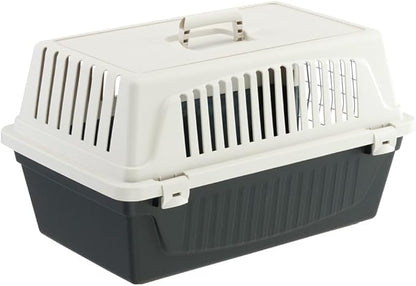 Ferplast Cat Carrier Small Dog Carrier, Secure, Practical, Easy to Clean, Durable Pet Dog/Cat Travel Box Cage up to 8 Kg. 58 x 37 x h 32 cm. Black
