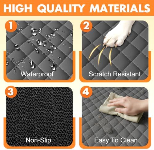Dog Car Seat Cover for Back Seat, Fits Cars/SUVs/Trucks, M-Charcoal Grey - Image 4