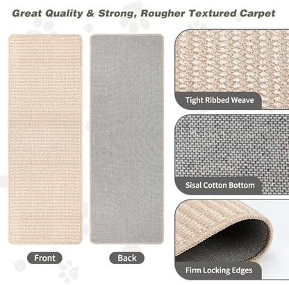 FHTONGE 39.4x15.8 Thickened Cat Wall Climbing Carpet with 16 Fixed Nails - Image 2
