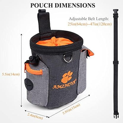 AMZNOVA Dog Treat Pouch Treatnow Dog Treat Bag, 3 Cups, Heather Black - Image 4