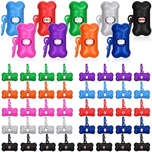 Perkoop 80 Pcs Dog Poop Bag Dispenser with Dog Waste Bags, Bone Shape by PerKoop