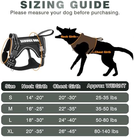 WINSEE Tactical Dog Harness, No Pull Dog Harness for Medium Large Dogs with Handle & Molle, Military Service Dog Vest Harness in Training Pet Harness for Small Dogs - Image 6