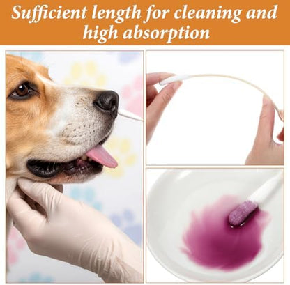 100 PCS Long Cotton Swabs for Dog Ears, 6-Inch Large Cotton Ear Swabs for Cleaning Dog Ears, Extra-Long Handle Ear Picks for Pet Cleaner Care, Long Swab for Cleaning - Image 4