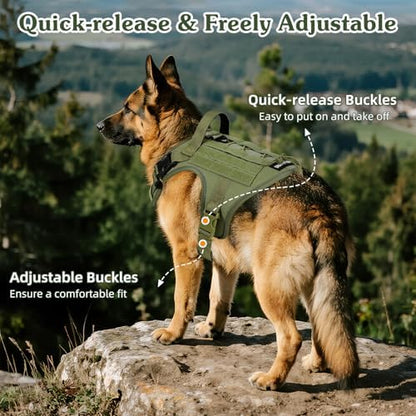 VavoPaw Heavy Duty Tactical Dog Harness for Small Dogs, No Pull Adjustable - Image 4