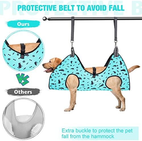 ATESON Dog Grooming Hammock - Pet Harness for Grooming, Dog Sling for Nail Clipping, Dog Hanging Holder for Cutting Nails - Image 3