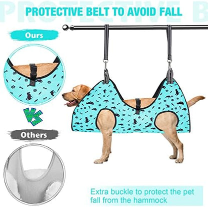 ATESON Dog Grooming Hammock - Pet Harness for Grooming, Dog Sling for Nail Clipping, Dog Hanging Holder for Cutting Nails - Image 3