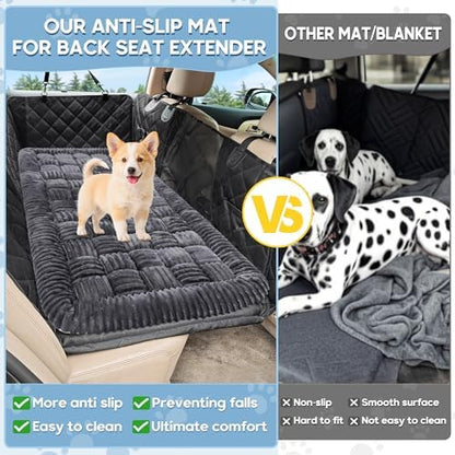 Dog Car Bed Mat Non-Slip Backseat Extender Dog Bed 50" x24.6" Gray - Image 3