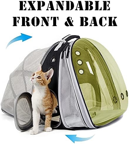 Dual Expandable Polarized Cat Backpack Carrier, Fit up to 20 lbs, Expandable Front & Back Space Capsule Polarized Bubble Pet Carrier for Large Cat and Small Dog, Pet Carrying Hiking Traveling Backpack - Image 5