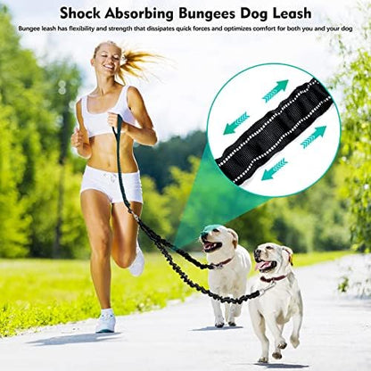 Snagle Paw Bungee Leash Extender, Double Dog Coupler, 0-30 lbs - Image 2