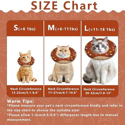 Seyezo Cat Cone Collar Soft, Adjustable Cat Recovery Cone, WaterproofBrown - Image 2