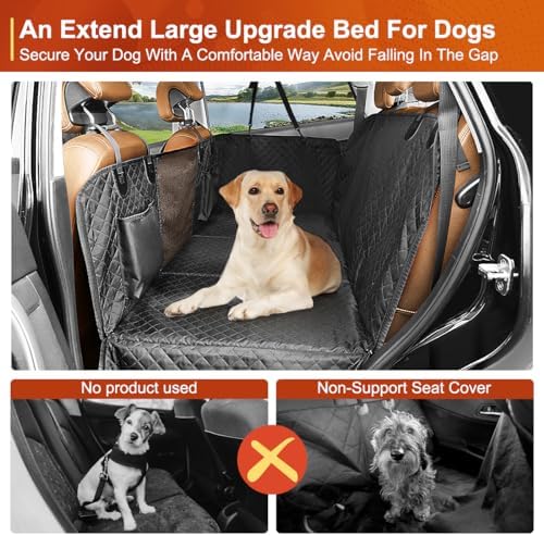 Vailge Dog Car Seat Cover, Dog Hammock for Car Backseat, Non Inflatable seat Cover for Back seat,Hard Bottom Back Seat Protector for Cars,Trucs & SUVs - Image 2