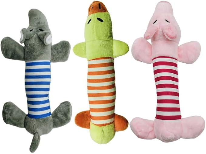 1PC Squeaky Dog Toys to Keep Them Busy Squeaky Dog Toys with Soft Fabric, for Small, Medium, and Large Dogs for Daily Interaction, Companion Training (Orange Pig)