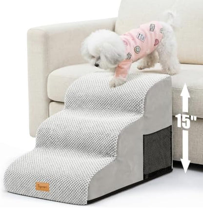Topmart 3 Tiers Foam Dog Ramps/Steps, Non-Slip Pet Steps by Topmart