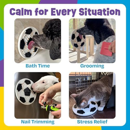 Brightkins Soccer Ball Lick Mat - Mental Stimulation for Dogs, Feeding Treat Mats for Dogs and Cats, Enrichment Dog Food Mat, Puppy Training Tools, Cat Feeder Toy, Dog Toys Boredom, Slow Pet Feeder - Image 3