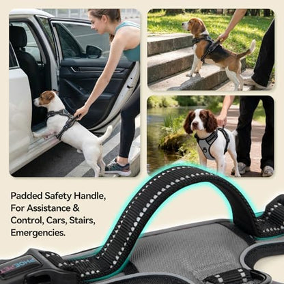 PHOEPET No Pull Dog Harness Medium Reflective Front Clip Vest with Handle - Image 4