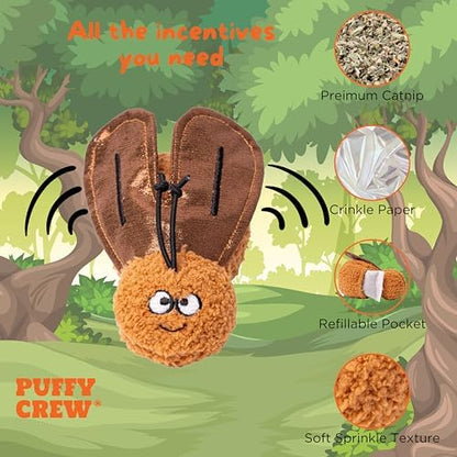 Interactive Catnip Cat Plush Toy, Insect Theme, 5'', for All Breed Size Cats (Cockroach) - Image 2