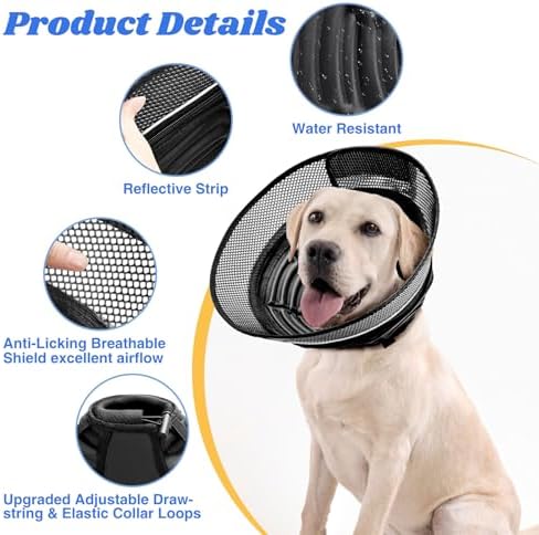 Inflatable Soft Dog Cone Collar,Breathable Elizabethan Pet Recovery Collar - Image 5