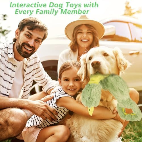 Large Plush Squeaky Dog Toys, Interactive Tug of War Puppy Toys for Indoor Play - Duck Stuffed Dog Toys with Soft Fabric for Small, Medium, and Large Pets - Image 7