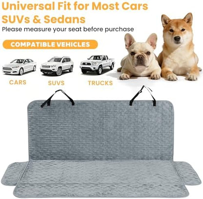 Dog Car Seat Cover, Waterproof Non-Slip Pet Mat, Bluegrey Back Seat - Image 2