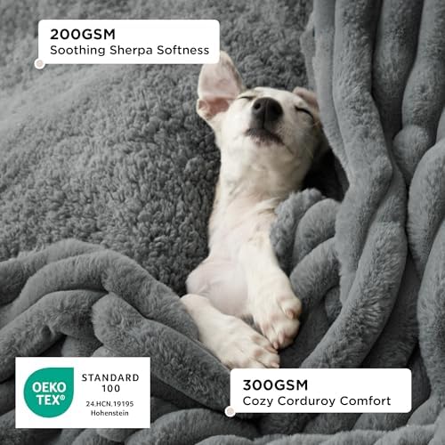 Bedsure ComfyFleece™ Waterproof Dog Blankets for Large Dogs,40x50 - Image 2
