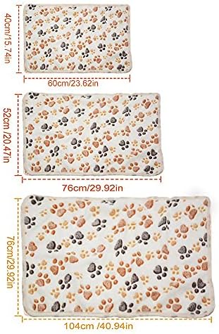 1 Pack 3 Puppy Dog Blankets Super Soft Warm Sleep Mat Fluffy Premium Fleece Pet Blanket Flannel Throw for Dog Puppy Cat - White Paw Print Medium(29"x20") - Image 3