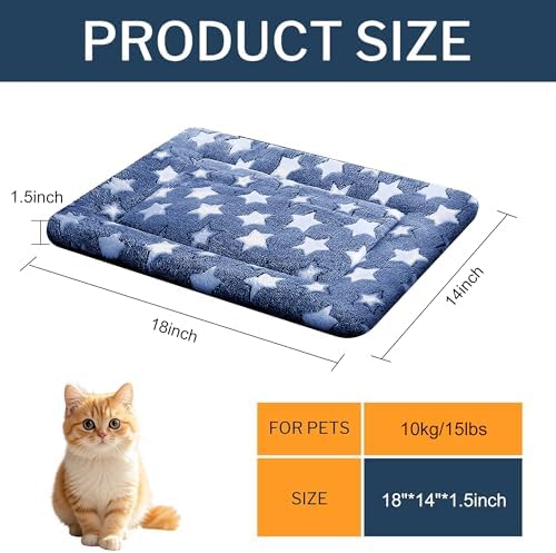 Dog Bed Mat, Reversible Crate Pad & Cute Dog Bed - Machine Washable Kennel Mat with Ultra Soft for Small Dogs & Cats - Image 4