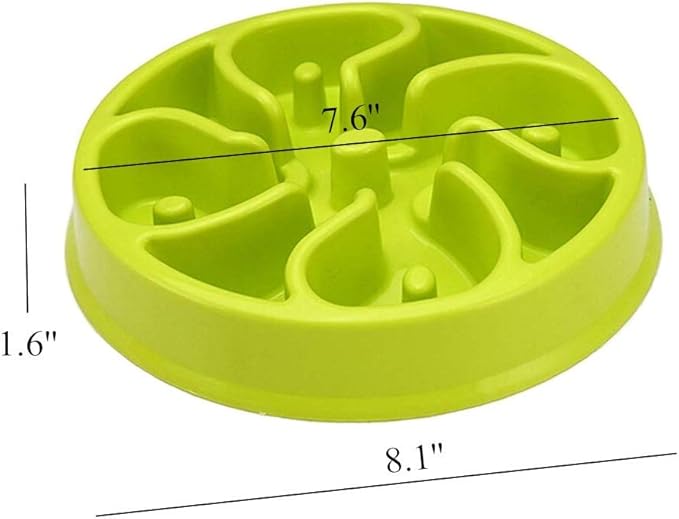 WenYing Slow Feeder Puzzle Dog Bowls, Interactive Bloat Stop Busy Bowl, Food Water Fun Feeding, Non-Slip Anti Choke Healthy Diet Bowls (Green 1)