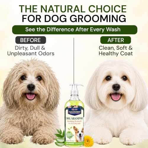 Grooming Natural Herbal Dog Shampoo, pH Balanced Shampoo for Dogs, Moisturizing Soothing Dog Shampoo for Sensitive Skin - 26.4 fl. oz. - Image 5