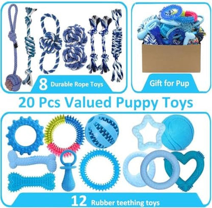 Beiker 20 Pack Puppy Chew Toys, Dog Teething Toys for Puppies Small Dogs - Image 2