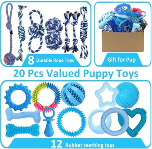 Beiker 20 Pack Puppy Chew Toys, Dog Teething Toys for Puppies Small Dogs - Image 2