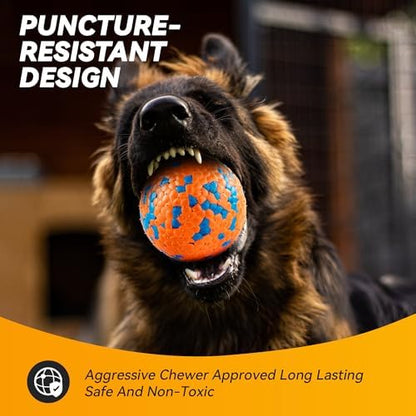 FUSOTO 4Pcs Dog Balls, Tennis Balls for Dog, Orange - Image 3