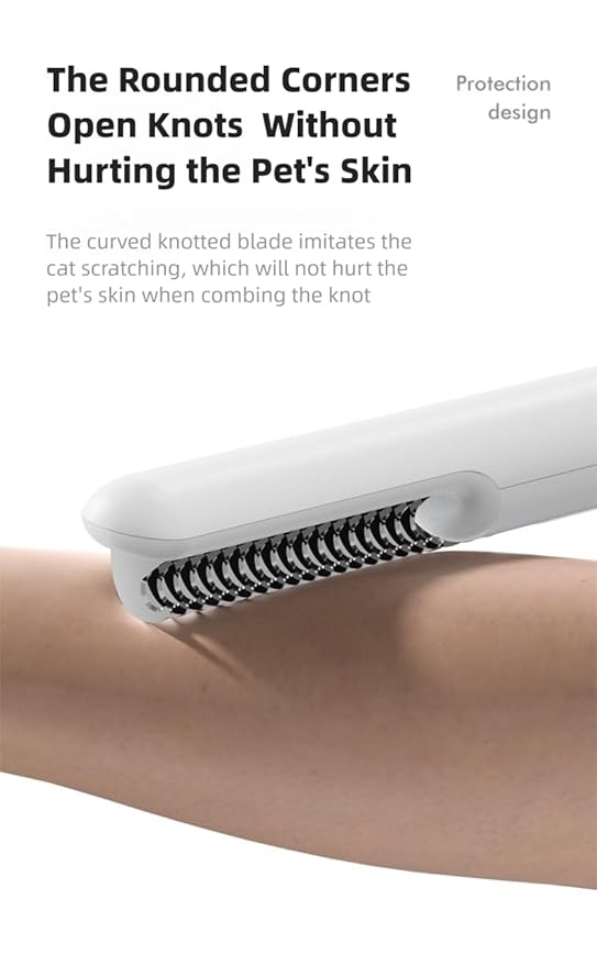 Pet Grooming Comb，Thinning & Detangling Brush with Cat-Claw Inspired Blades - Safe Dematting Tool for Long-Haired Cats/Dogs, Ergonomic Grip, Summer Cooling Solution