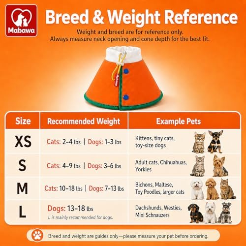 Soft Dog Cone Collar for Dogs & Cats, Adjustable Elizabethan Recovery Collar, Lightweight EPE Material, Post-Surgery Wound Protection (Orange, L) - Image 5